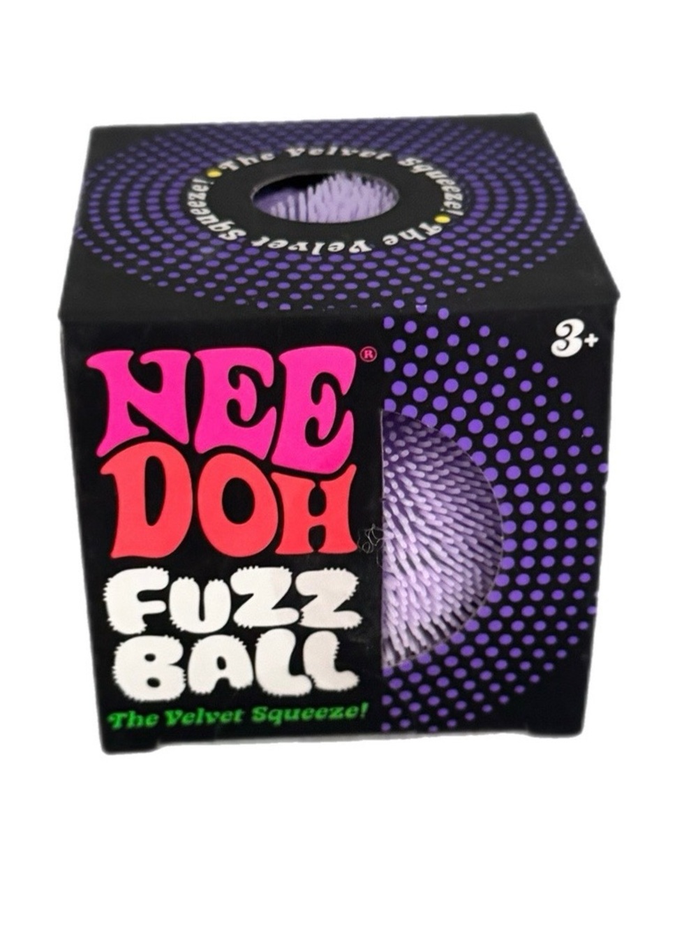 Authentic VIRAL NeeDoh Fuzz Ball Velvet Squeeze - Purple